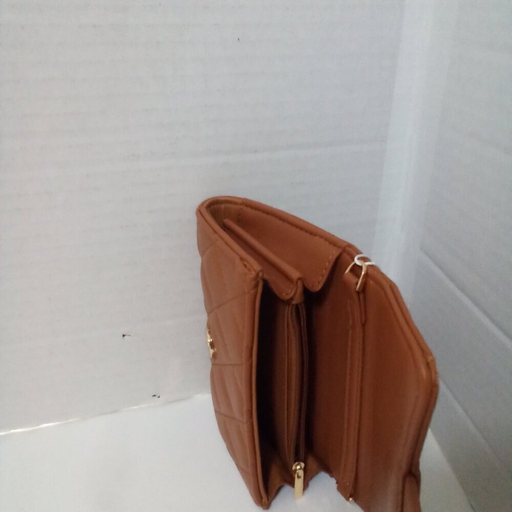 Every Hour Faux Leather Wallet Brown Snap Closure 6" x 4.5" NWT - Picture 7 of 7